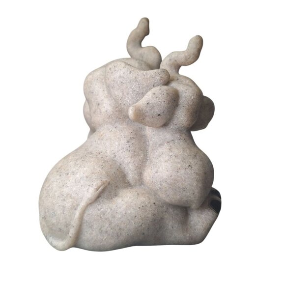 Quarry Critters Elephant Evian‎ Ella 2001 Figurine Resin Stone Vintage Smiles - Picture 2 of 7